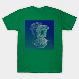 Aesthetic Blue ∆∆∆ Original Glitch Graphic Design Artwork T-Shirt